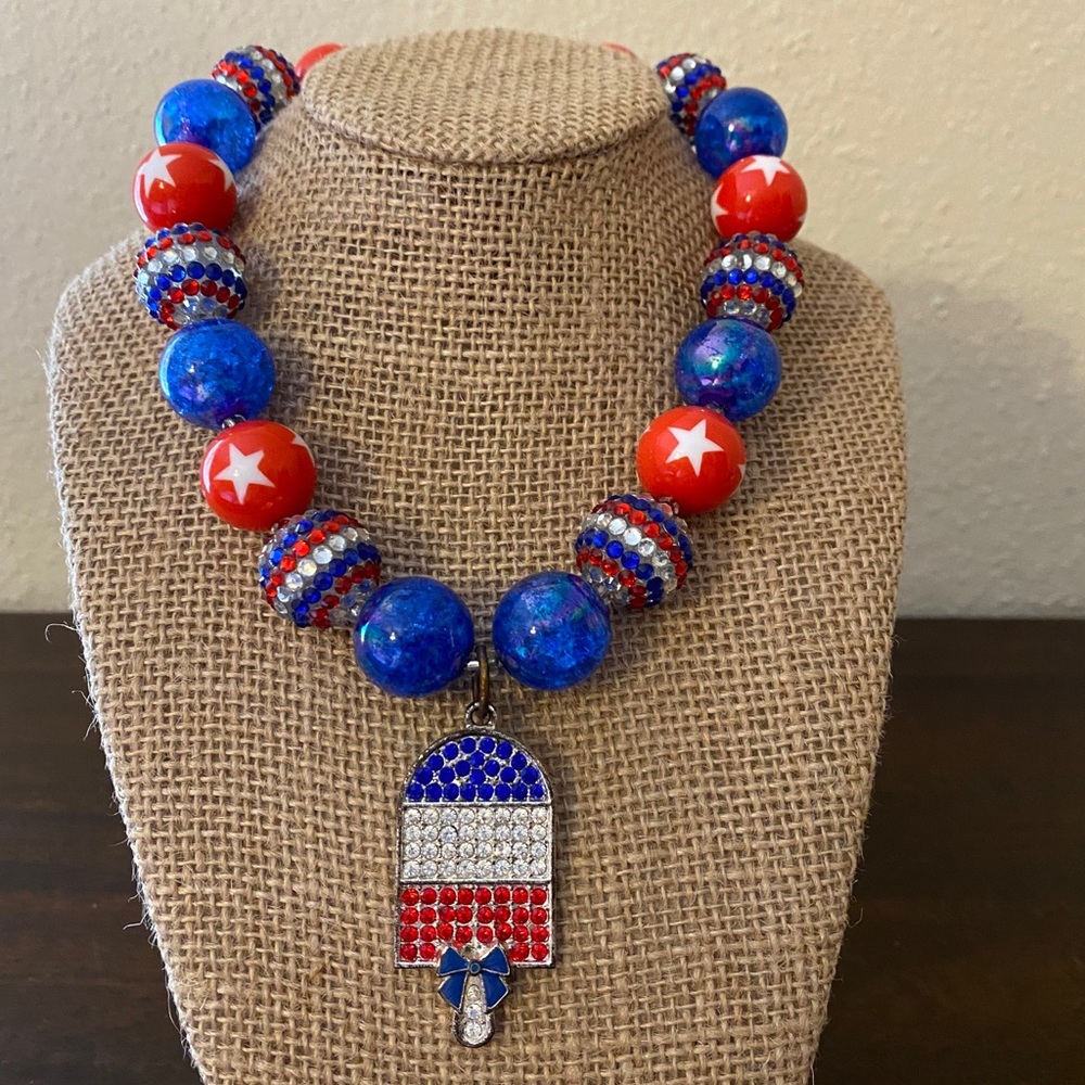 USA Popsicle Bubblegum Necklace